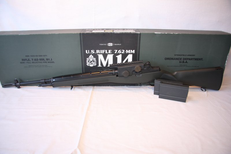 中古・特価品】東京マルイ製 U.S.ライフル M14 ファイバータイプO.D.ストックver. - ミリタリーギアBLACKBURN