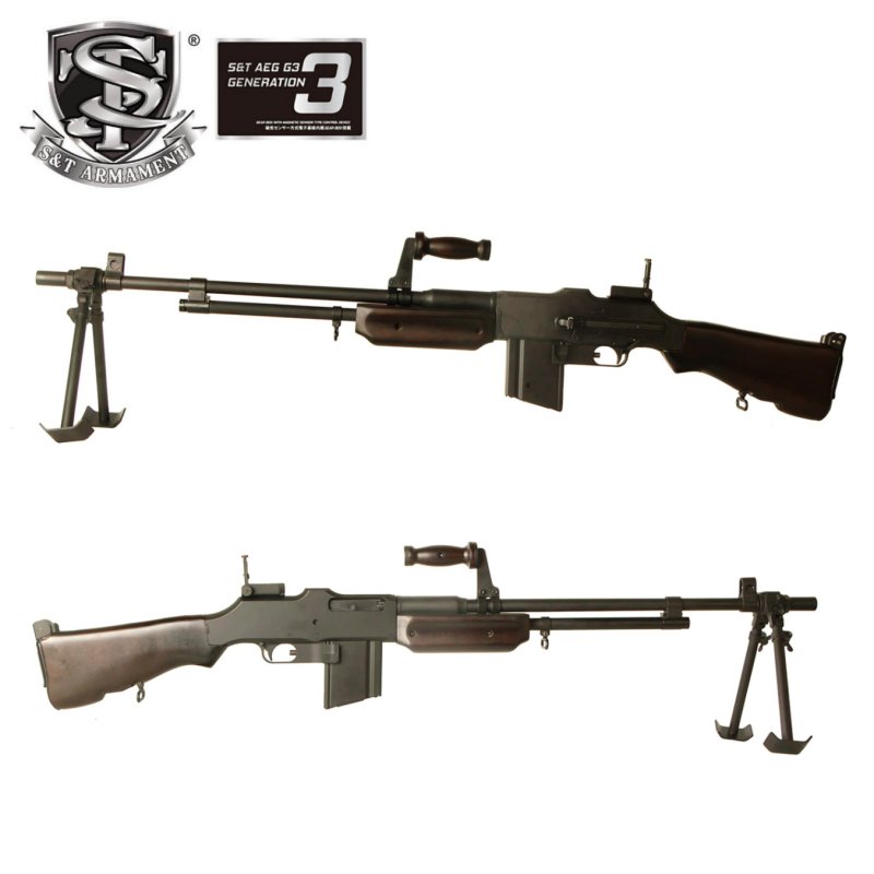 S & T M1918 BAR 電動ガン フェイクウッド - トイガン