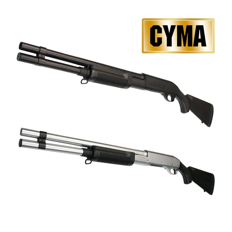 CYMA】M870 ロング 固定ストック フルメタルショットガン Black 