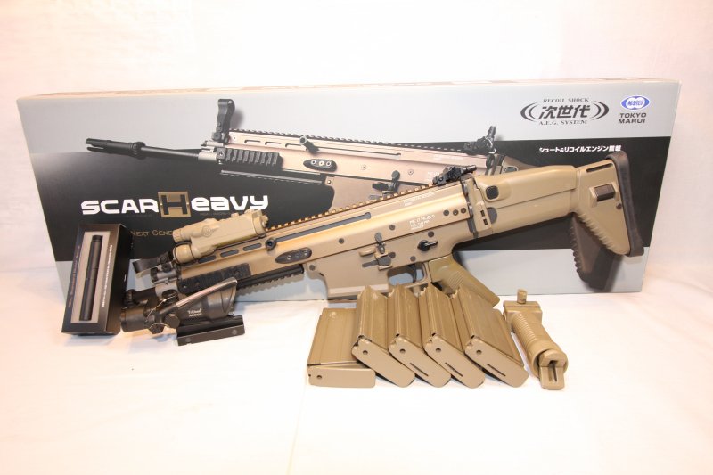 中古・特価品】東京マルイ製 次世代 SCAR-H FDE 付属品多数