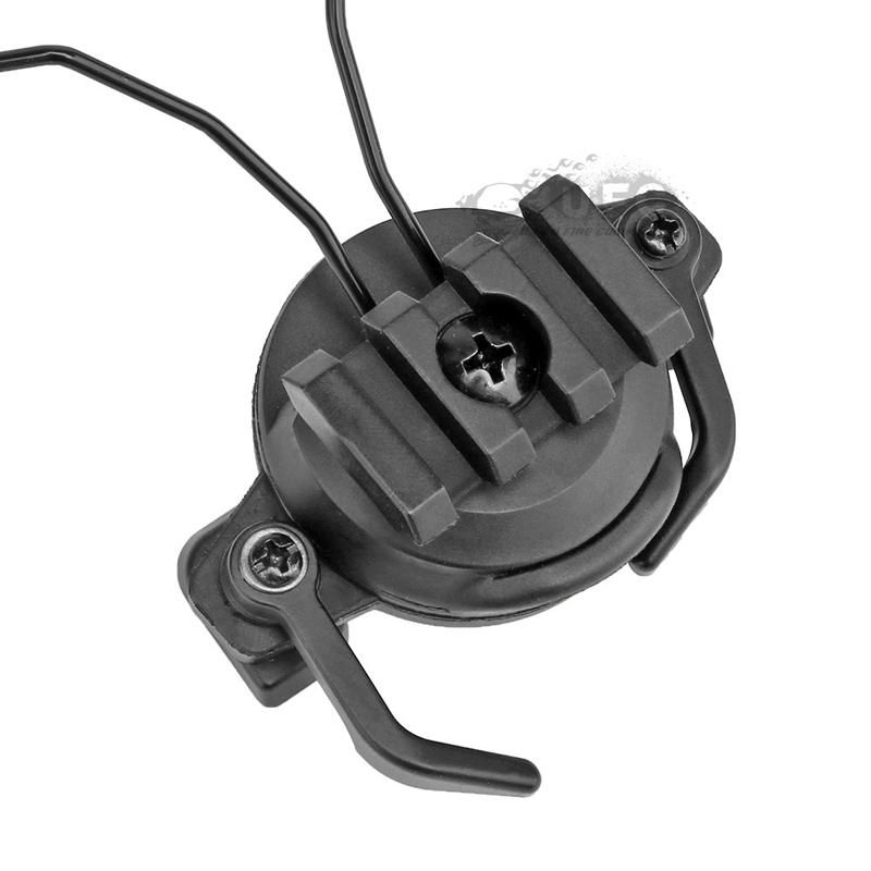 タクティカルヘッドセット　ヘルメットレイルアダプター付き　ブラック タクティカルヘッドセット ヘルメットレイルアダプター付き ブラック