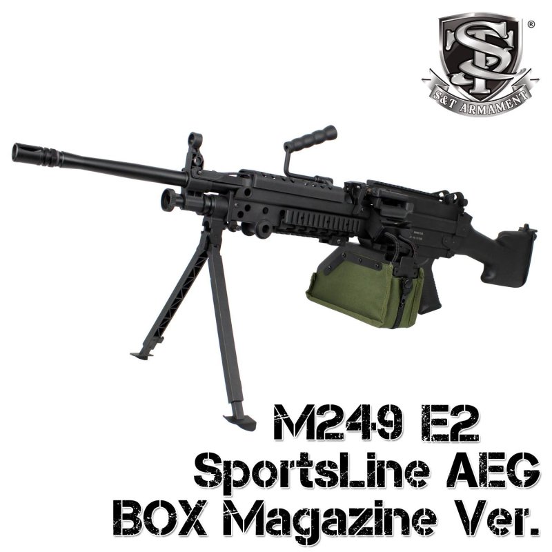 S&T】M249 SAW E2 BK スポーツライン電動ガン - ミリタリーギアBLACKBURN