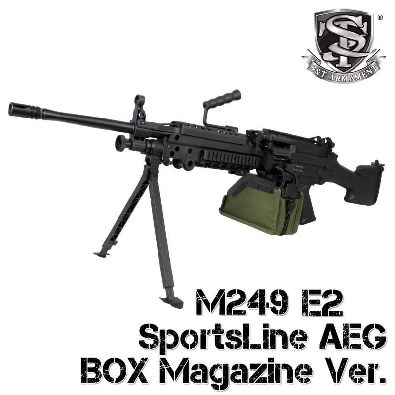 S&T】M249 SAW E2 BK スポーツライン電動ガン - 【ミリタリーギア 