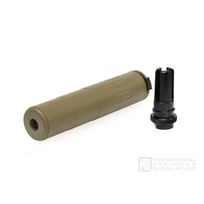 PTS】MK18SD Mock Suppressor/51Tフラッシュハイダー付属 14mm 逆ネジ (Non-US version)  DarkEarth - ミリタリーギアBLACKBURN