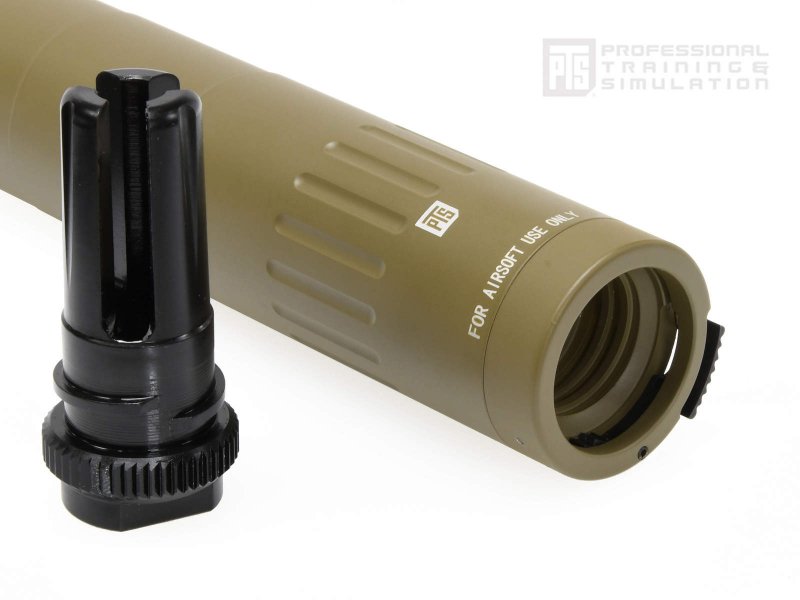 PTS】MK18SD Mock Suppressor/51Tフラッシュハイダー付属 14mm 逆ネジ