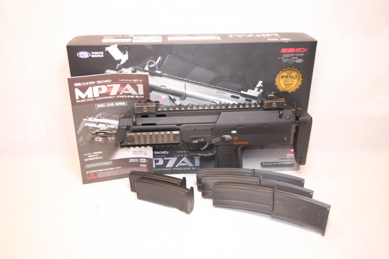 中古・特価品】東京マルイ製 コンパクト電動ガン MP7A1 レイルハンドガード交換済み - ミリタリーギアBLACKBURN