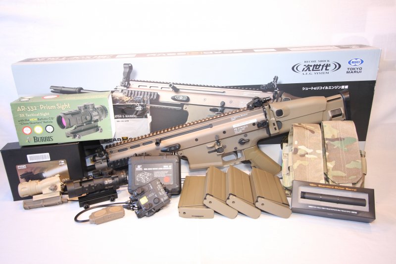 中古・特価品】東京マルイ製 次世代 SCAR-H FDE スコープ等付属品多数