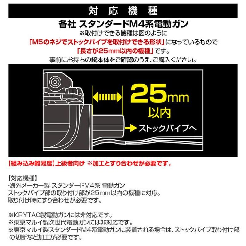 P90用 ストック延長アダプター 25mm こまかく