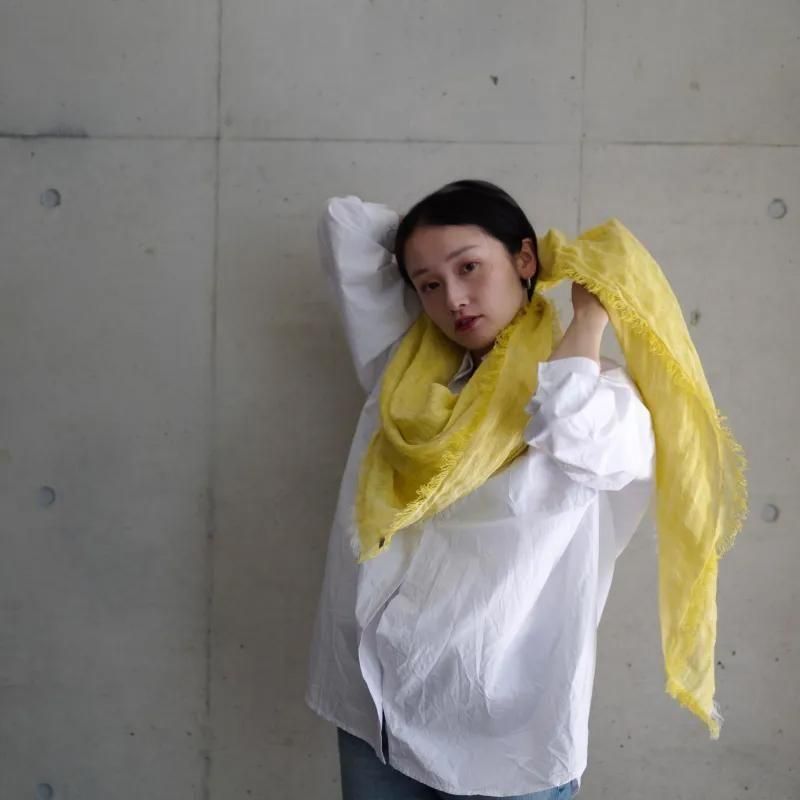 Neringa Square Scarf - Yellow