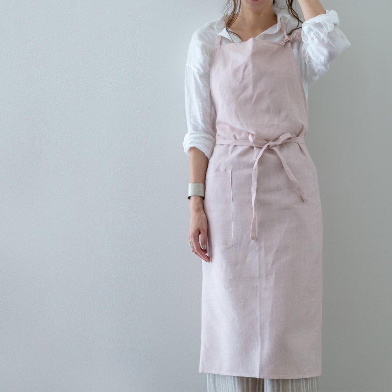 Stockholm Apron - Pink - リネンアンドデコール | LINEN & DECOR