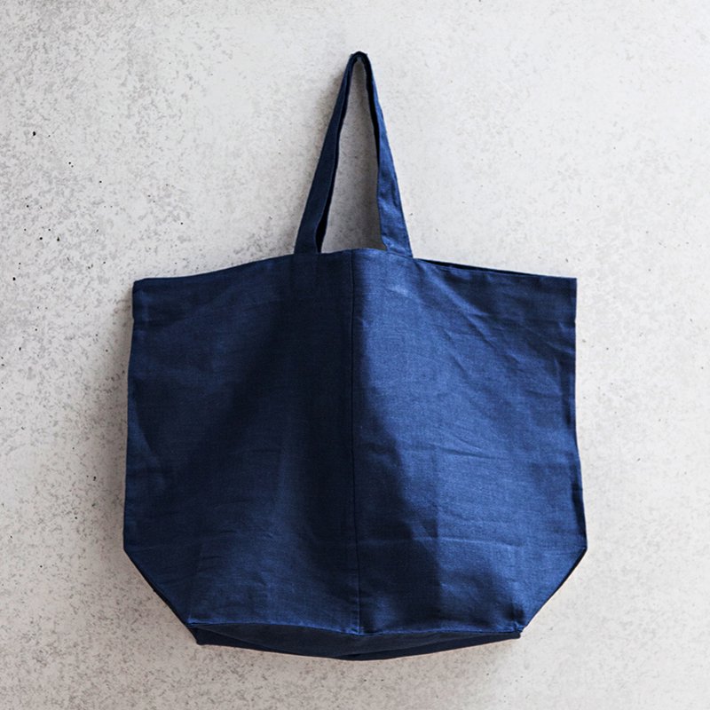 Lima Tote Bag - Navy - リネンアンドデコール | LINEN & DECOR