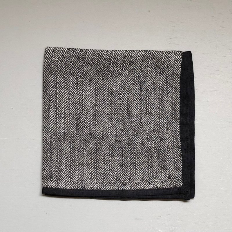 Oxford Kitchen Towel -Black Trimming