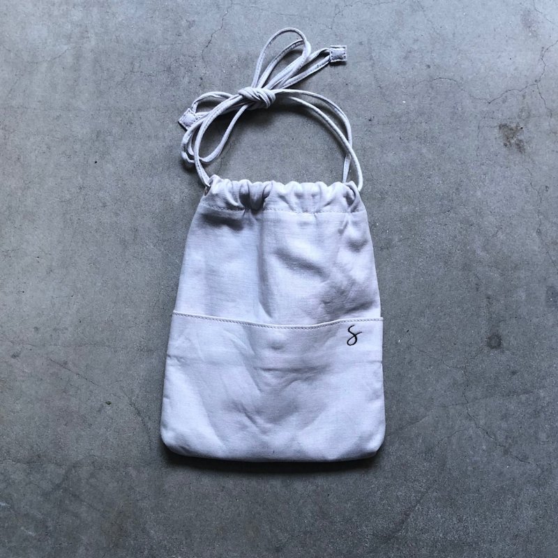 Linas Mini Shoulder Pouch | グレー - リネンアンドデコール | LINEN & DECOR