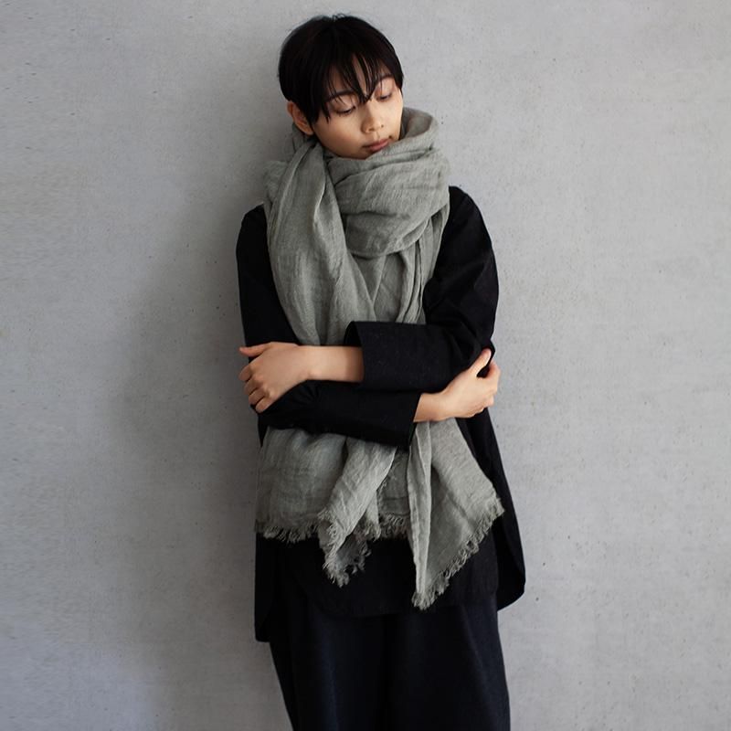 リネンアンドデコール　Neringa throw ネリンガ　スロー Neringa Throw - Black Beige | 上質スロー - リネンアンド