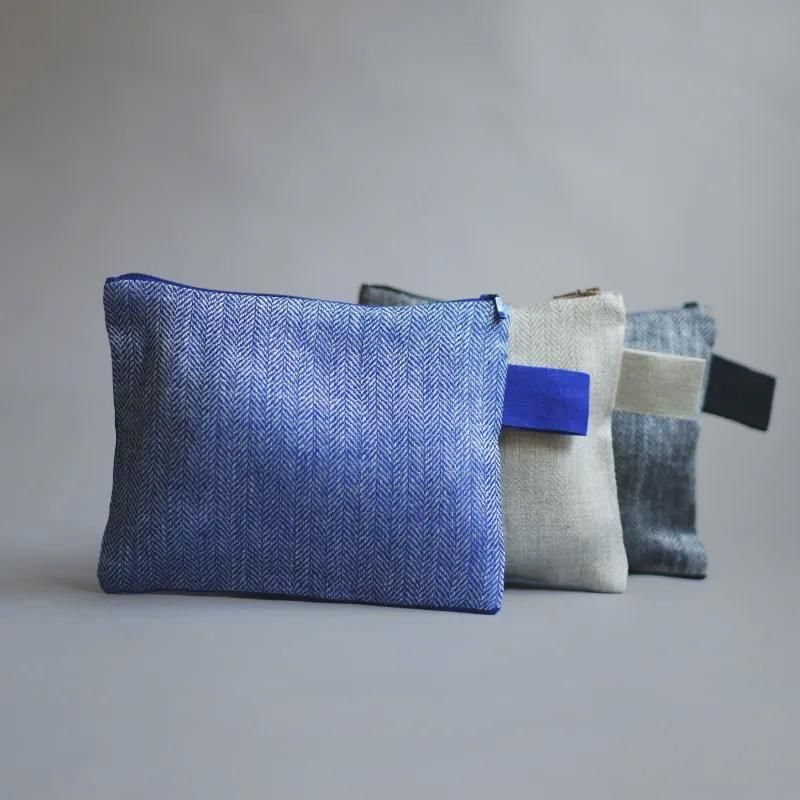 Bristol Flat Pouch L - Royal Blue
