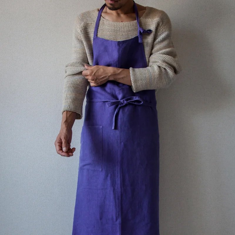 Antwerp Apron - Purple - リネンアンドデコール | LINEN & DECOR