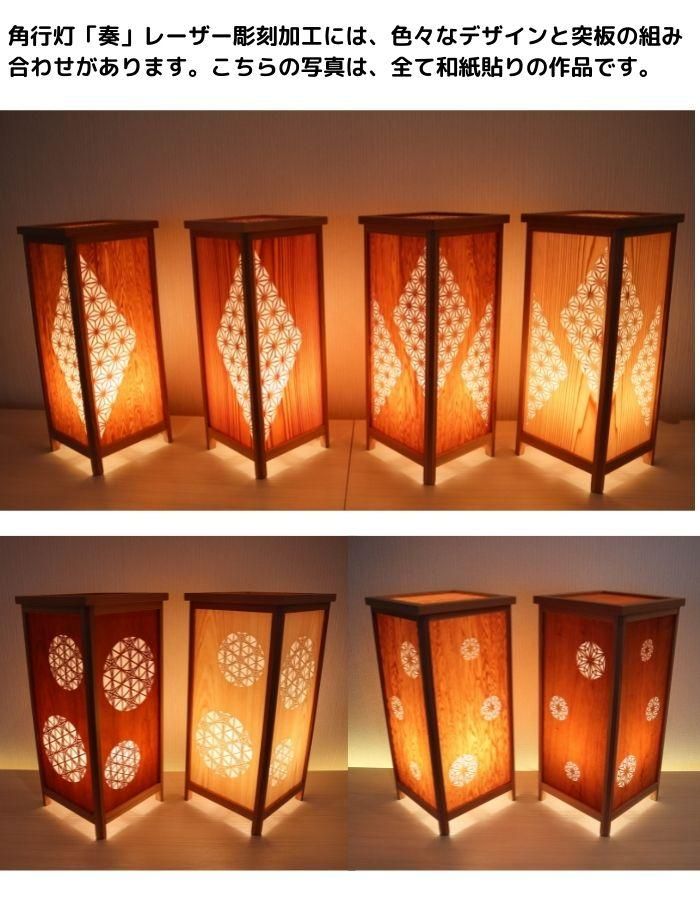 「姫林檎」、mix media，木板和紙、額装つき インテリア照明 KND-450W-013 レーザー角行灯「奏」 重ね竜胆