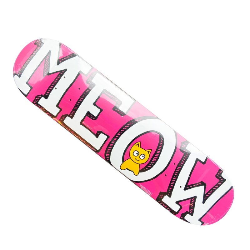 スケボー スケートボード MEOW デッキ TEAM LOGO PINK 7.75 - スケボー・スケートボード通販 スケートボード福岡  スケートショップ福岡