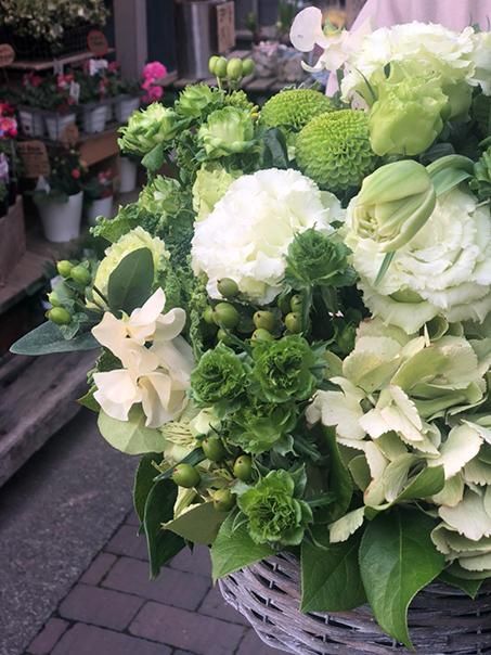 ライトグリーンアレンジ 開店花 スタンド花なら用賀の花屋 Beone ベオーネ ライトグリーンアレンジ 開店花 スタンド花なら用賀の花屋 Beone ベオーネ