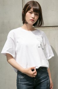 cinema staff フライングチョコ男T- shirt ホワイト