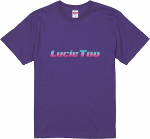 Lucie,Too / gradation Pixel logo Tshirt