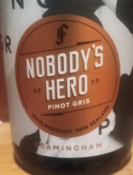 Framingham Nobody's Hero Pinot Gris 2020