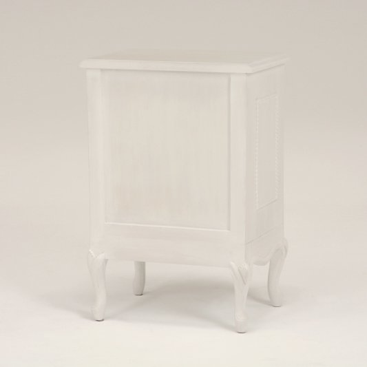 【セール！】【HAMPTON】クラシカルスタイル♪サイドテーブル・アンティークホワイト(W45×D35.5×H65.5cm) 
