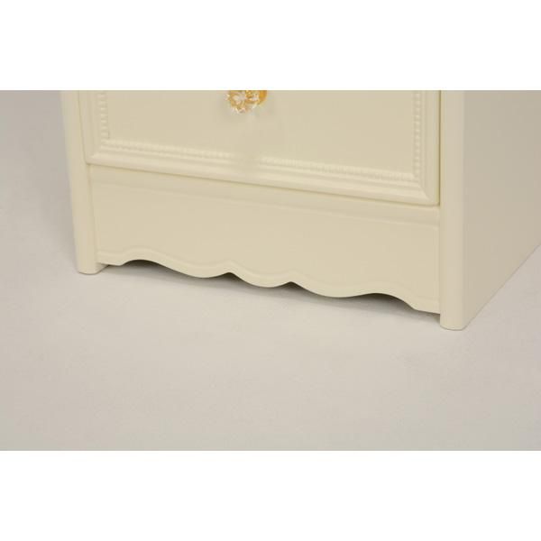 【土日限定★5％OFFクーポンあり】【完成品】クリスタル調ホワイトキャビネット（キャビネット おしゃれ 白 ホワイト 木製 完成品 姫系 収納家具  洋タンス ロマンティック ロマンチック キラキラ 姫系家具 プリンセス 姫ルーム 大人かわいい） | パナスタイル
