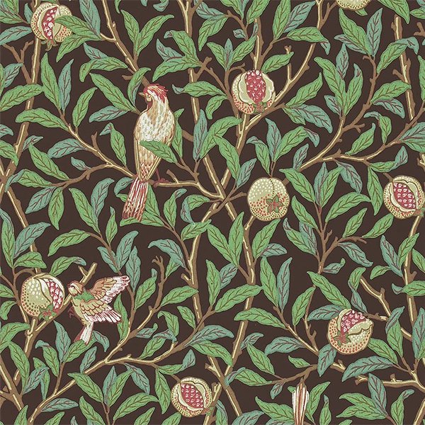 海外取寄品】輸入壁紙【MORRIS ARCHIVE WALLPAPERS II】MORRIS&Co. イギリス「Bird &  Pomegranate」（52cm巾×10m巻） - オシャレな輸入インテリア雑貨・輸入家具専門店EL JEWELインテリア