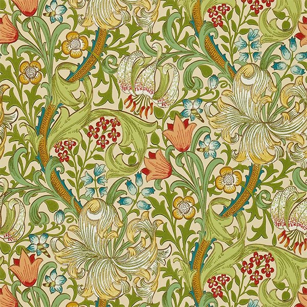 海外取寄品】輸入壁紙【MORRIS VOLUME II WALLPAPERS】MORRIS&Co. イギリス「Golden  Lily」（52cm巾×10m巻） - オシャレな輸入インテリア雑貨・輸入家具専門店EL JEWELインテリア