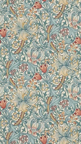 輸入壁紙 Morris Archive Wallpapers Morris Co イギリス Golden Lily 52cm巾 10m巻 オシャレな輸入インテリア雑貨 輸入家具専門店el Jewelインテリア