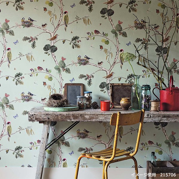 【海外取寄品】輸入壁紙【WOODLAND WALK WALLPAPERS】Sanderson 英国「Woodland  Chorus」（52cm巾×10m巻） - オシャレな輸入インテリア雑貨・輸入家具専門店EL JEWELインテリア