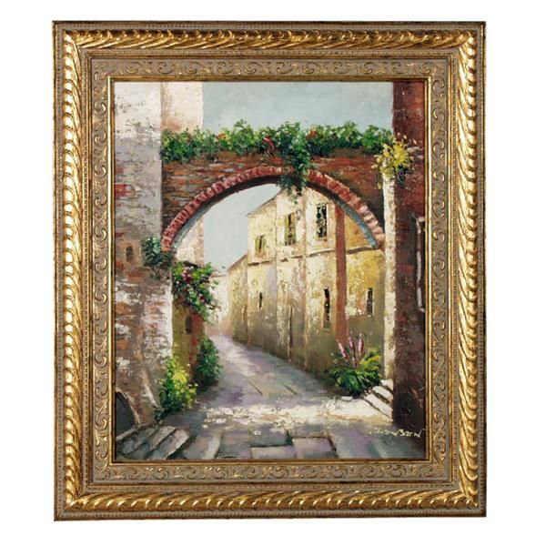 次回入荷未定】【50％OFF！】ロココ調額絵 風景画油絵 - オシャレな