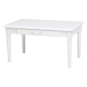 【セール！】フェミニンな白家具♪テーブル・ホワイト(W75×D45×H40cm)