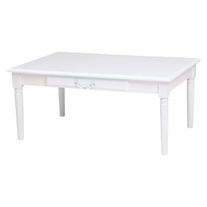 【セール！】フェミニンな白家具♪テーブル・ホワイト(W90×D60×H40cm)
