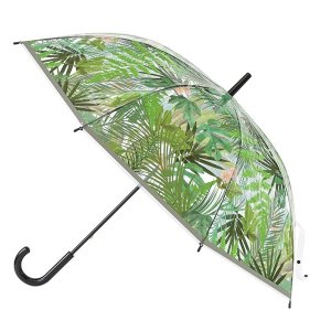 【入荷未定】ハッピークリアアンブレラ「ジャングル」ビニール傘（φ100×H81cm）