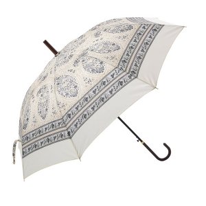 インド更紗パターン傘・雨晴兼用・ホワイト（φ100cm）