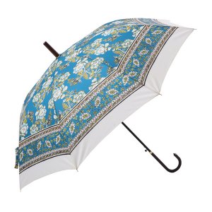 インド更紗パターン傘・雨晴兼用・ブルー（φ100cm）