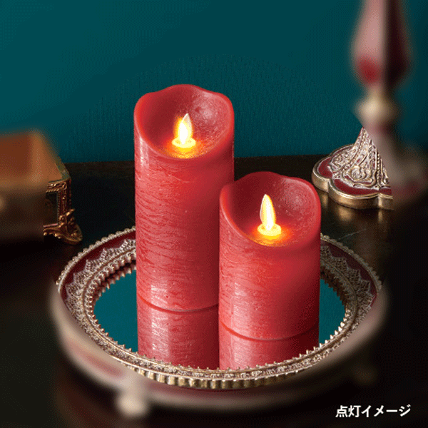 Luminara 電池式LEDキャンドル 3本セット 赤 ピンク LEDキャンドルライト|インテリア雑貨専門店EL JEWEL