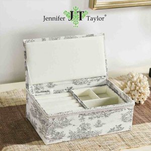【即納可！】【Jennifer Taylor】ジュエリーボックス「Toile de Jouy」（27×14.5×10Hcm）