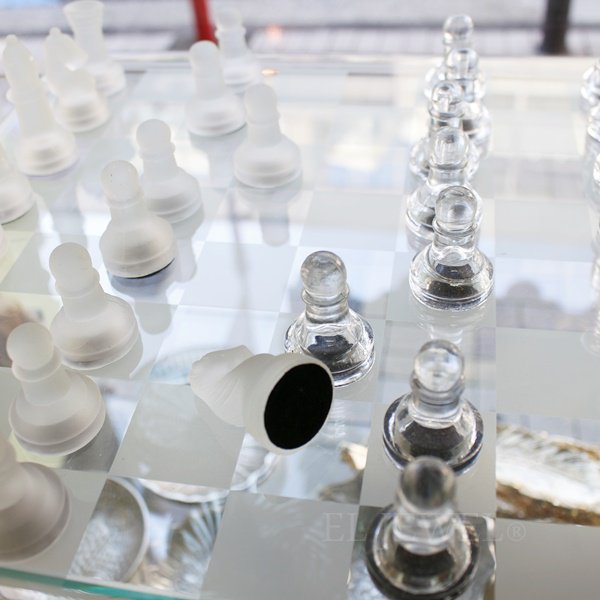 【即納可！】【フランス-Aulica】ガラスチェスゲーム（30cm） 