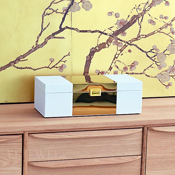【次回入荷未定】アメリカ・「Celeste Boxes」デザインボックス-2個セット ホワイト（W34/W40cm ） 