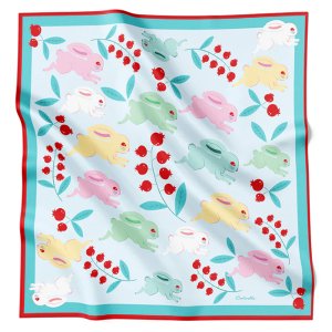 【WEB限定 30％OFFセール】【即納可！】【Centinelle】アメリカ「LINGONBERRY CANDY BUNNIES」スカーフ／シルク（90×90cm）<img class='new_mark_img2' src='https://img.shop-pro.jp/img/new/icons24.gif' style='border:none;display:inline;margin:0px;padding:0px;width:auto;' />