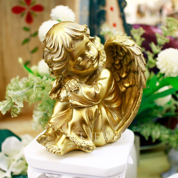 【美品】天使　エンジェル　オブジェ　置物　インテリア　工芸品　美術品　A3153重さ約15kgです