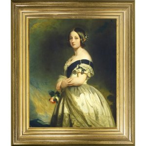 【即納可！】イギリス製 額絵−英国の貴婦人たち−「Queen Victoria」