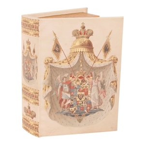 【即納可！】【Dutch Style】オランダ-アンティーク調ブックボックス「紋章」（23cm）