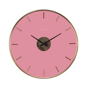 【即納可！】【Richmond Interiors】オランダ・インテリア時計・ピンク×ゴールド（φ61cm）