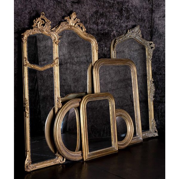 【即納可！】Labyrinthe・フランス ウォールミラー「Mirror Clovis M 」 ルイ16世式 (78x13x138cm) 