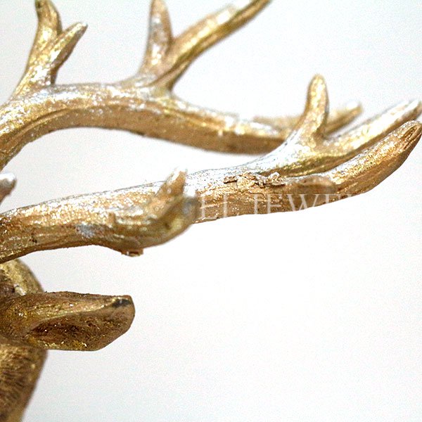 【即納可！】クリスマスアイテム♪ゴールドトナカイオブジェ （W14.5×D9×H36.5cm） 