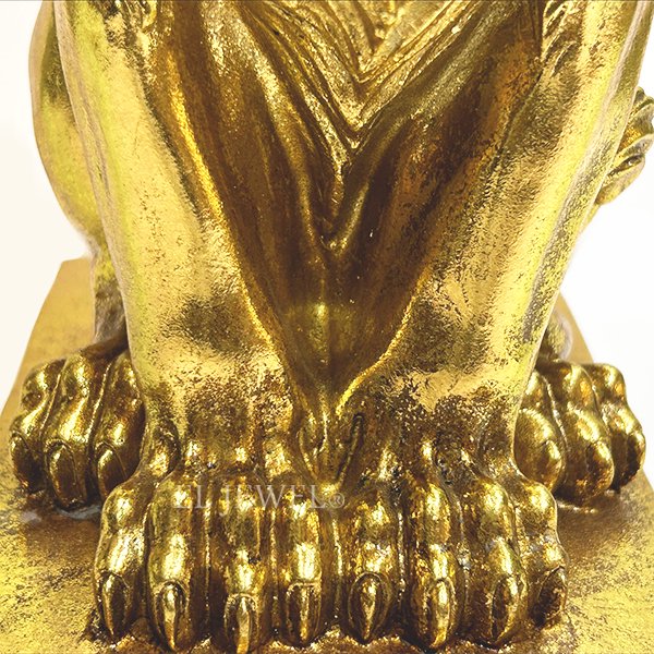 【次回入荷未定】ライオンキングのオブジェ   ゴールド  (W18.5×D13×H35cm) 